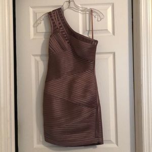 Mauve Colored, One Shouldered BCBG Dress